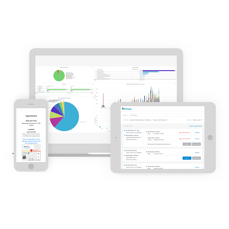 Primary.Health application on mobile, tablet, and desktop devices