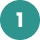 Number 1 icon in aqua