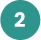 Number 2 icon in aqua