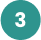 Number 3 icon in aqua
