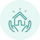 icon for residential care in green