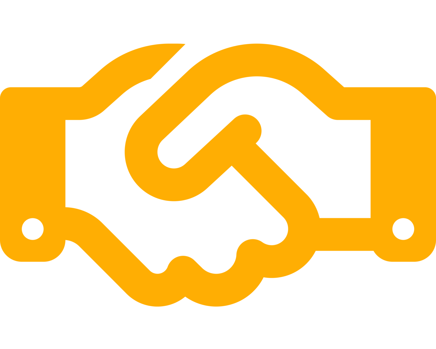 handshake icon in gold